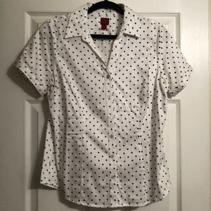 Black and White Polka Dot Blouse